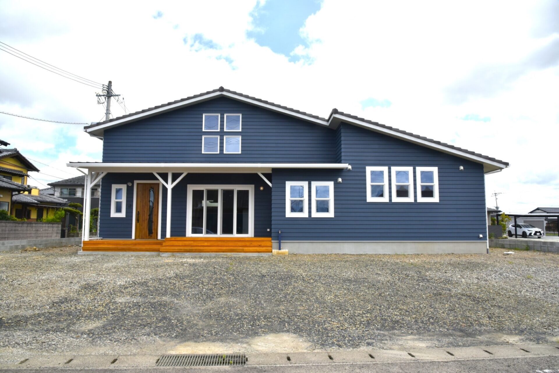 スキップフロアのあるサーファーズハウス